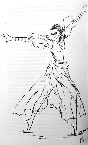 Раскраска фламенко танцовщица