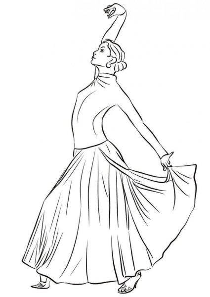 Танец в графике