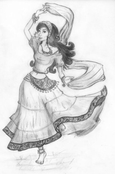 Танцовщица фламенко силуэт