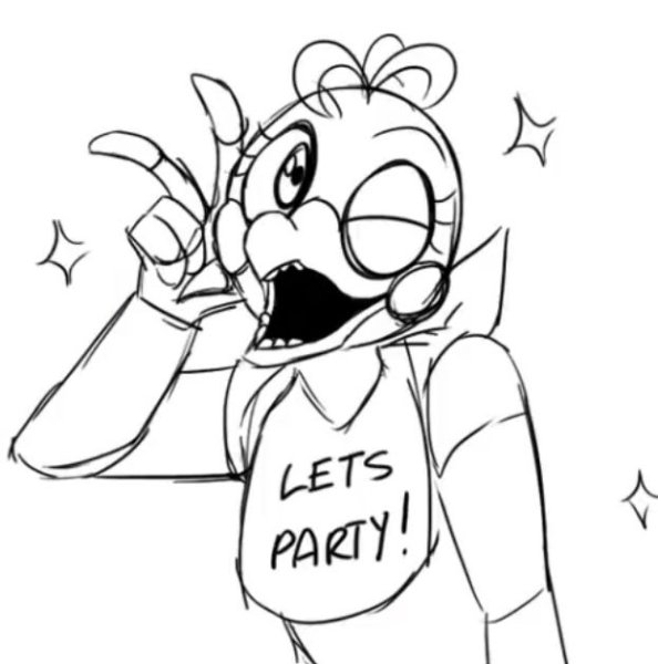 Чика ФНАФ 9 раскраска