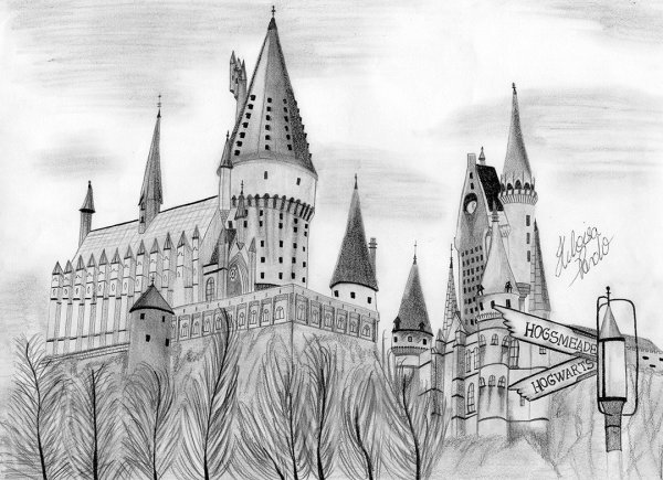 Замок Гарри Поттера раскраска