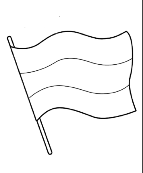 Флаг раскраска для детей