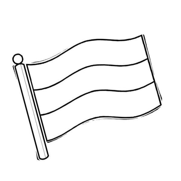 Флаг России не раскрашенный