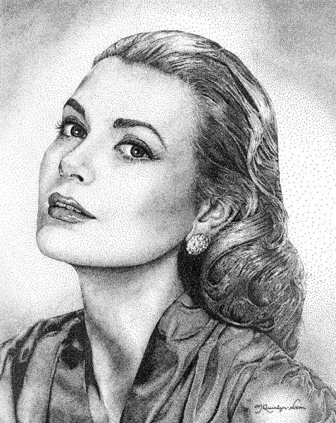 Grace Kelly карандашный портрет,