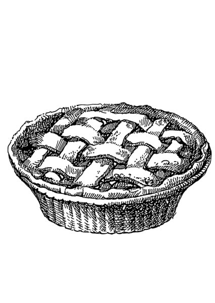 Пирог рисунок карандашом