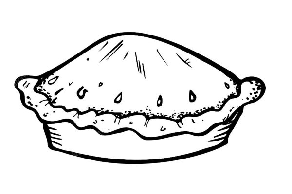 Пирог раскраска для детей