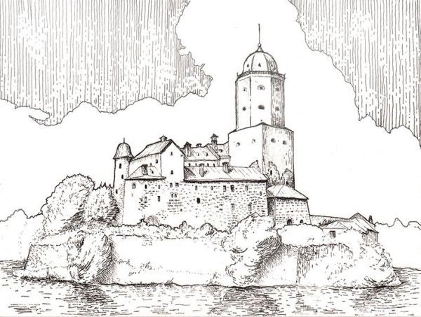 Выборгский замок гравюра