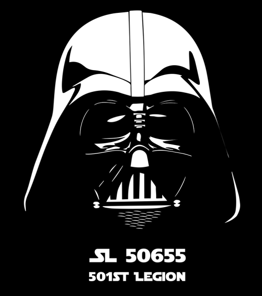 Дарт Вейдер черно белый