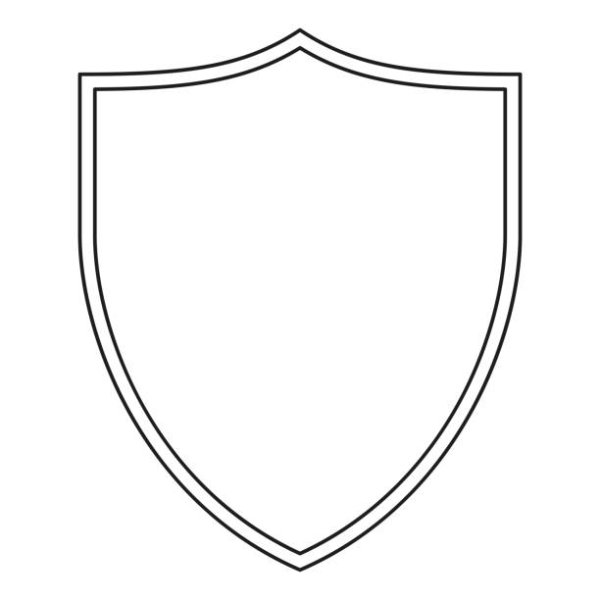 Форма щита на белом фоне
