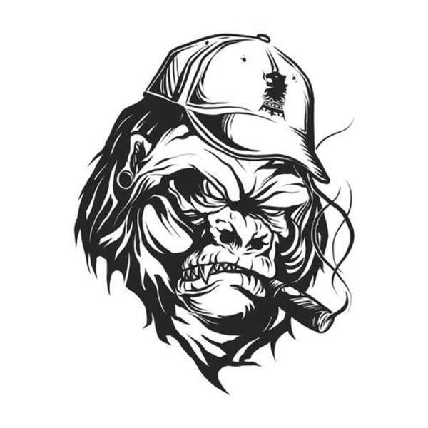 Обезьяна тату эскиз