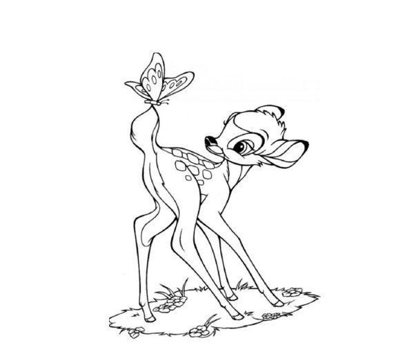Олененок Бэмби рисунок