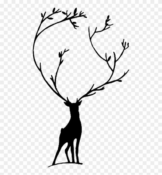 Силуэт изящного оленя