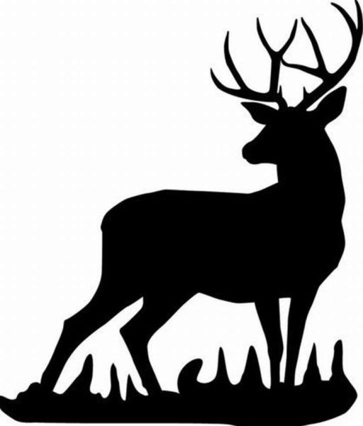Олень контур