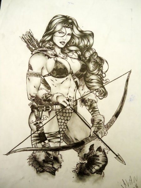 Амазонки карандашом