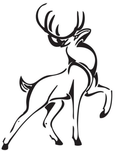 Контурный олень