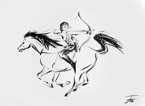 Валькирия рисунок карандашом