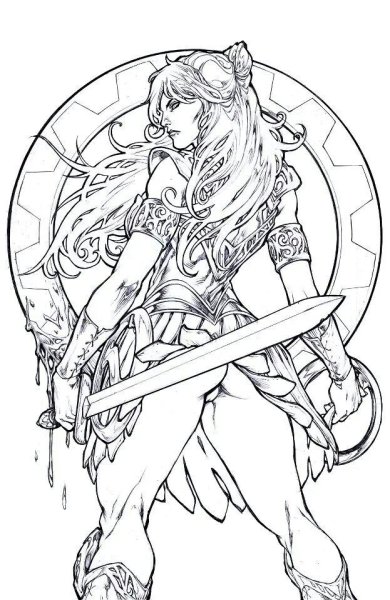 Амазонки карандашом