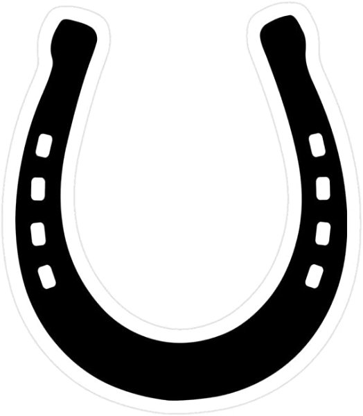 Подкова черно белая