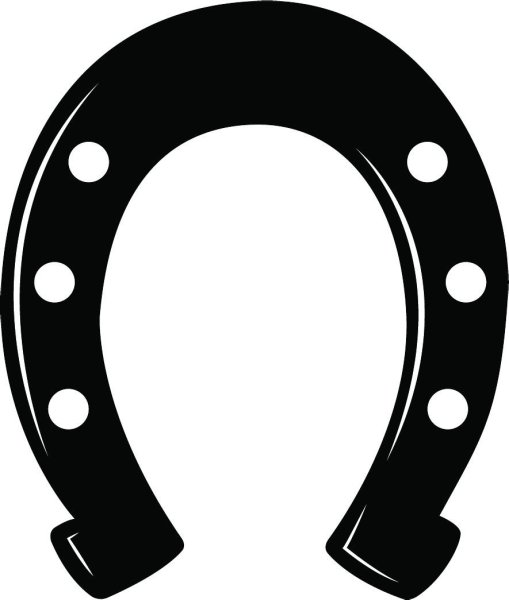 Подкова трафарет для вырезания