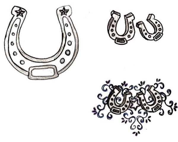 Подкова тату эскизы