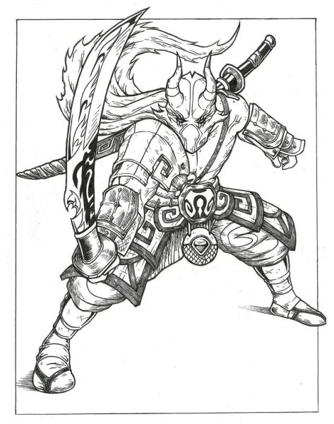 Джаггернаут дота раскраска