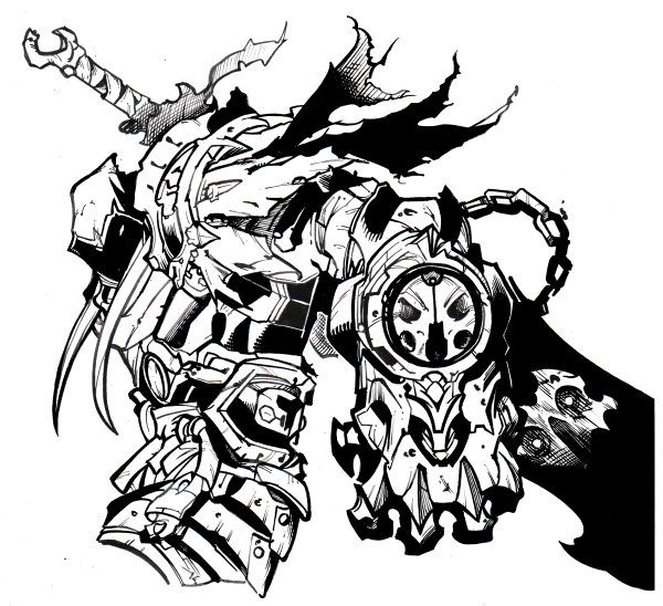 Дарксайдерс тату эскизы