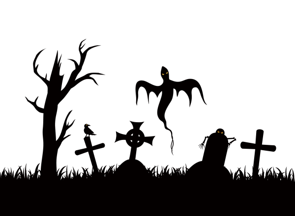 Кладбище силуэт