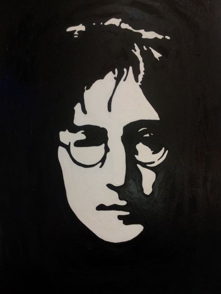 Джон Леннон портрет контраст