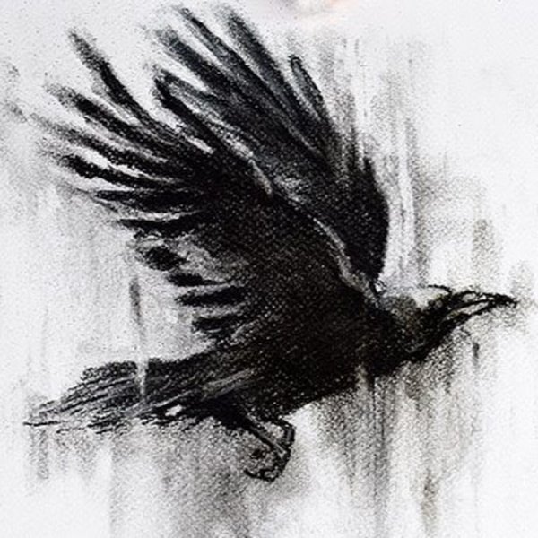 Ворона углем