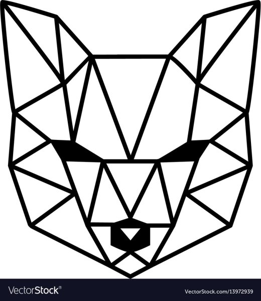 Геометрическая голова лисы