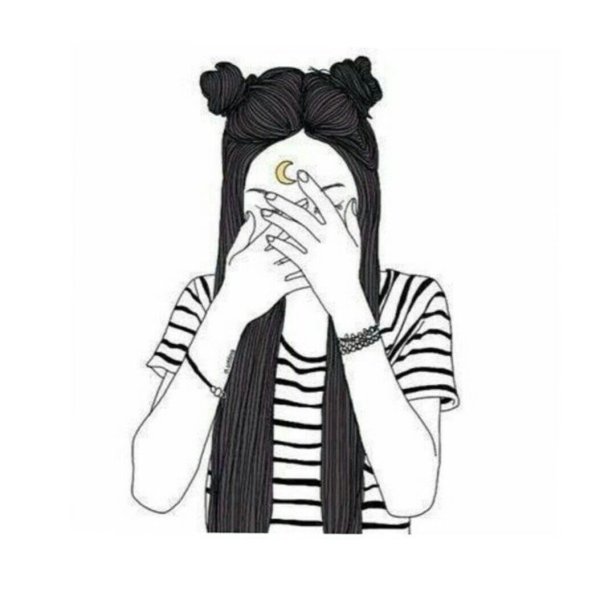 Девочка черно белая