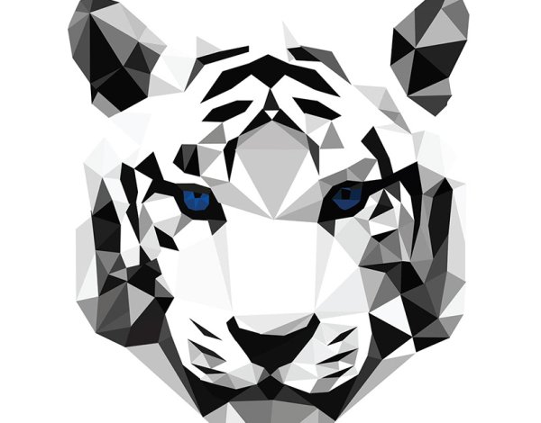 Снежный Барс полигональный