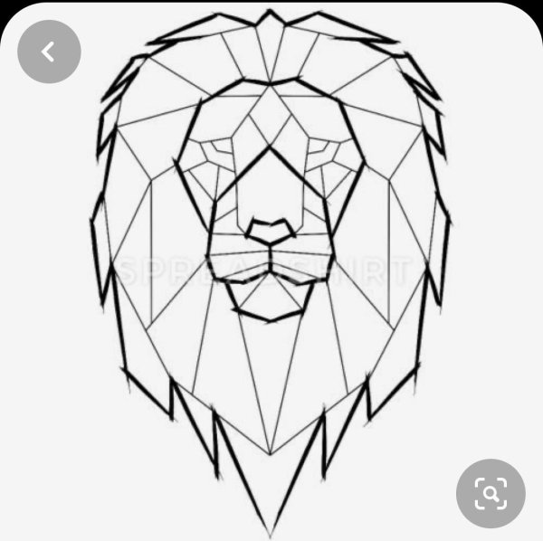 Геометрическая голова Льва