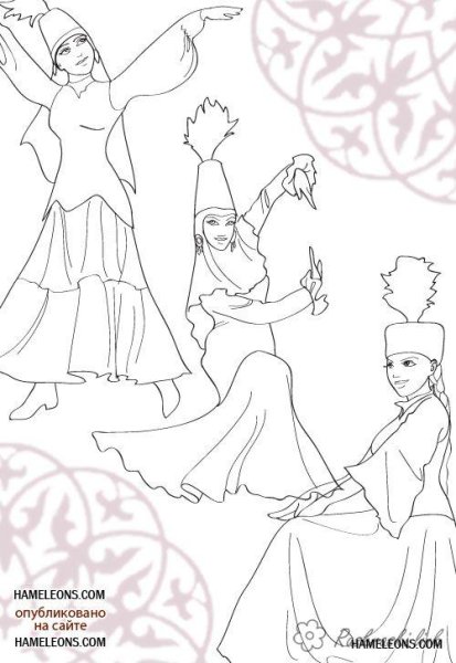 Наурыз раскраска для детей