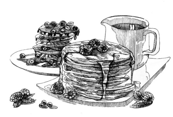 Блины рисунок