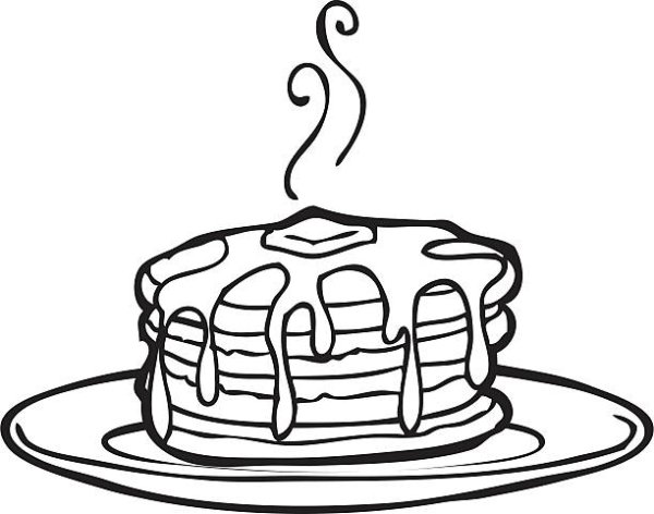 Рисунок блины для раскрашивания