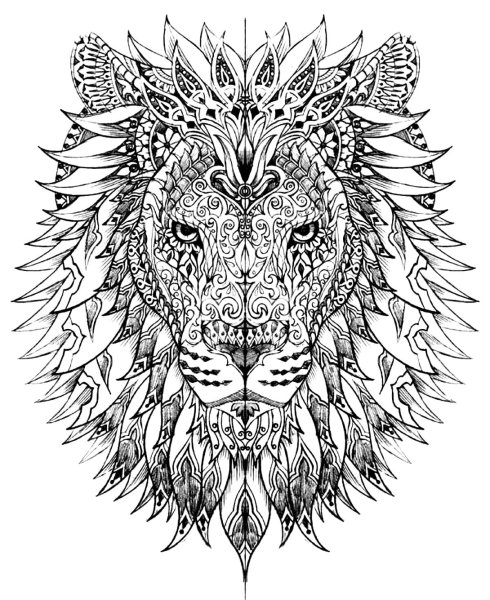 Раскраска антистресс Лев