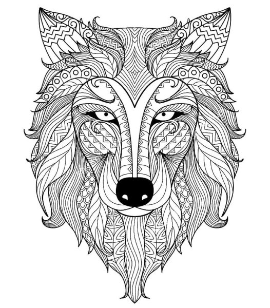 Раскраскантистресс волк