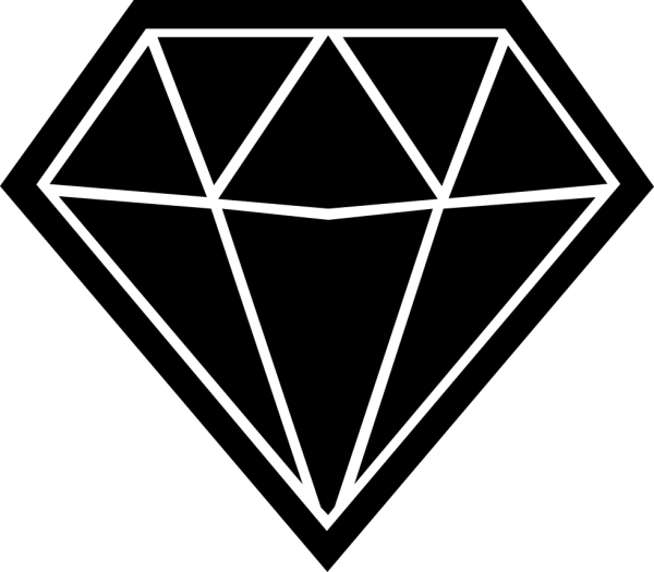 Алмаз черно белый