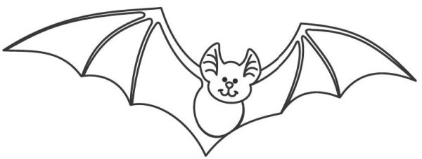 Bat Clipart Black and White
