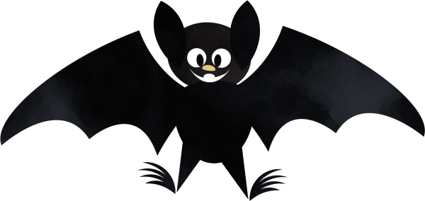 Летучая мышь черно белая