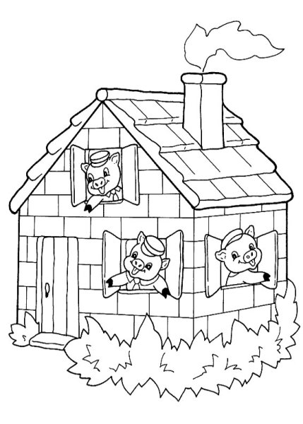 Лубяная избушка сказка раскраска