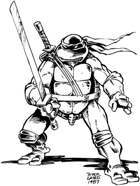 Раскраска Черепашки ниндзя мутанты