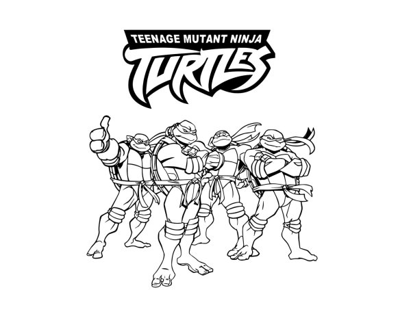 Черепашки ниндзя силуэт
