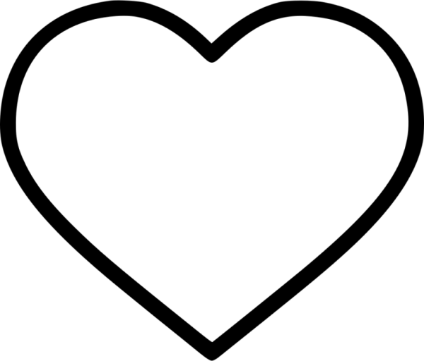Сердечко черное контур