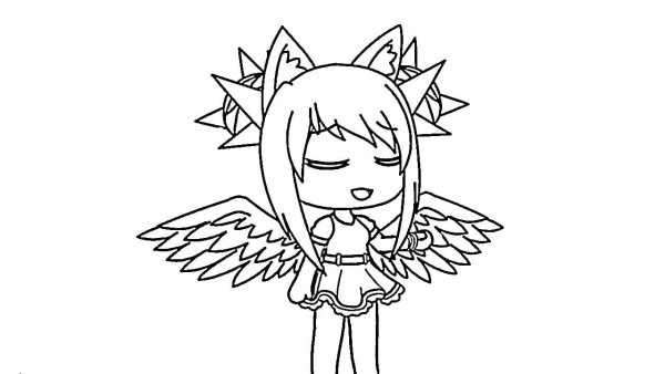 Раскраски гача лайф девочки демоны