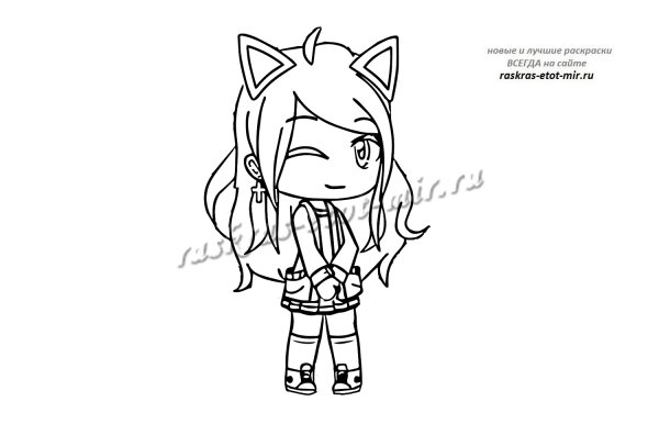 Раскраска игра гача лайф