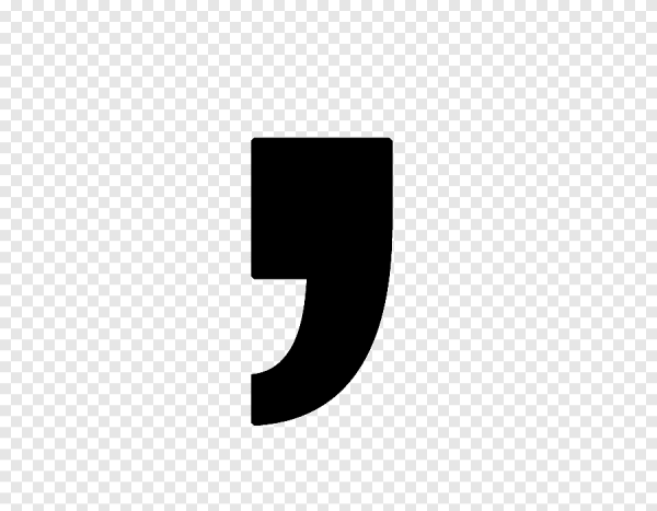 Запятая на прозрачном фоне