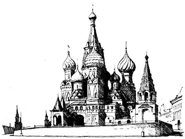Собор Василия Блаженного набросок