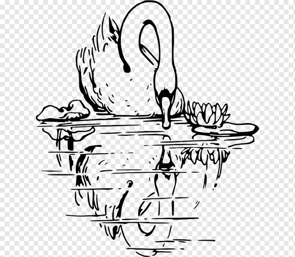 Лебедь Графика